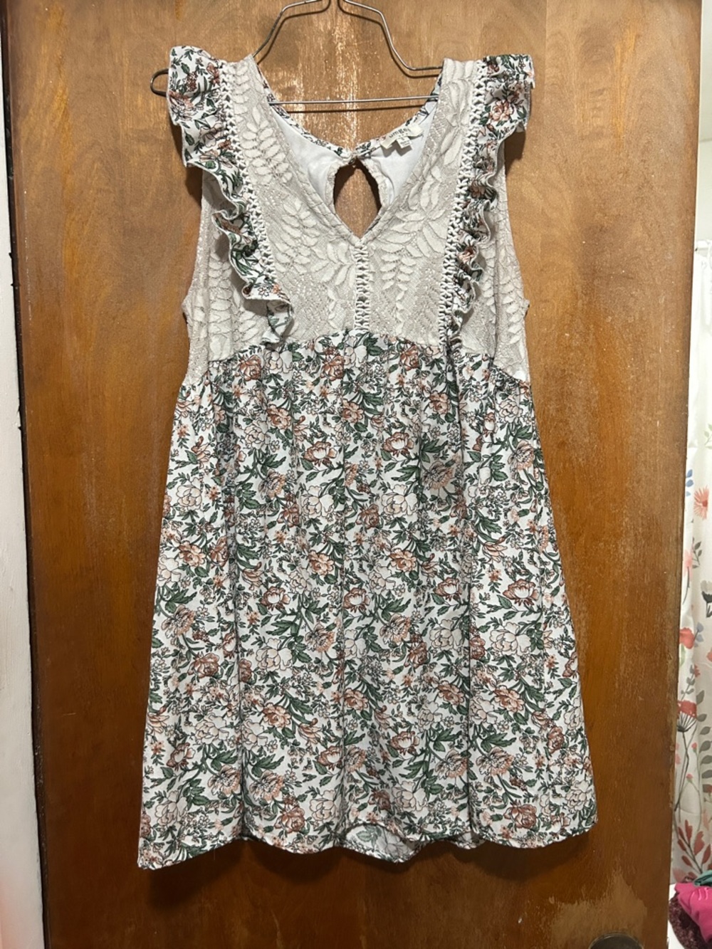 Cute Floral and Lace Dress
